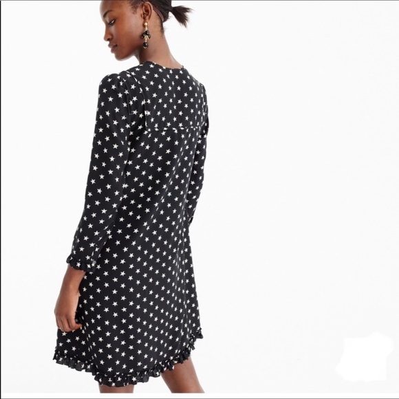 J. Crew Dresses & Skirts - J.Crew Collection 100% silk star print long sleeve dress